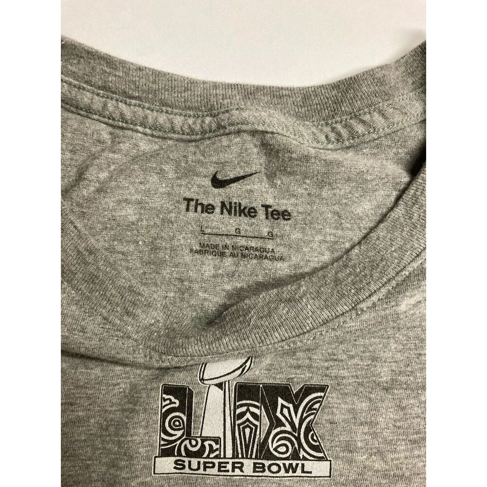 Nike Philadelphia Eagles Super Bowl LII Champions Gray Long Sleeve Shirt L